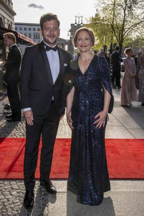 ABB PRESSEBALL- Franziska Brantner, Bundesvorsitzende von Buendnis 90 Die Gruenen Felix Banaszak, Bundesvorsitzender von Bündnis 90 Die Grünen, zu Gast auf dem 73.Bundespresseball im Hotel Adlon Kempinski am 17.04.2026 in Berlin