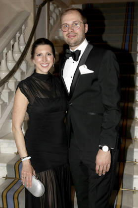 Charlotte Potts und Philip P. beim 73. Bundespresseball 2026 im Hotel Adlon Kempinski. Berlin, 17.04.2026