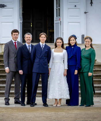 18-04-2026 Denmark King Frederik and Queen Mary and Prince Christian and Princess Isabella attend the confirmation of Prince Vincent and Princess Josephine in Fredensborg Castle church in Denmark. Â  Copyright: xPPEx