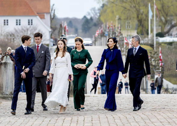 18-04-2026 Denmark King Frederik and Queen Mary and Prince Christian and Princess Isabella attend the confirmation of Prince Vincent and Princess Josephine in Fredensborg Castle church in Denmark. Â  Copyright: xPPEx