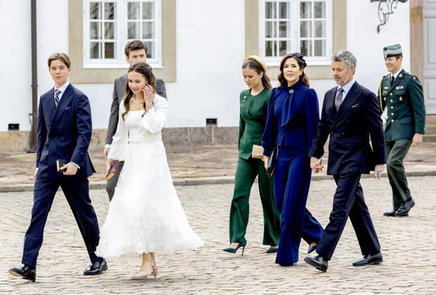 18-04-2026 Denmark King Frederik and Queen Mary and Prince Christian and Princess Isabella attend the confirmation of Prince Vincent and Princess Josephine in Fredensborg Castle church in Denmark. Â  Copyright: xPPEx