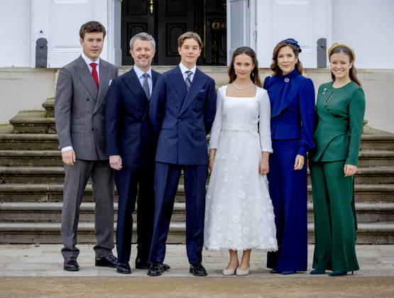 18-04-2026 Denmark King Frederik and Queen Mary and Prince Christian and Princess Isabella attend the confirmation of Prince Vincent and Princess Josephine in Fredensborg Castle church in Denmark. Â  Copyright: xPPEx