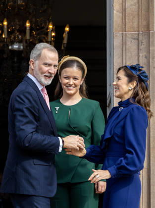 18-04-2026 Denmark King Felipe and Queen Mary and Princess Isabella attend the confirmation of Prince Vincent and Princess Josephine in Fredensborg Castle church in Denmark. Â  Copyright: xPPEx