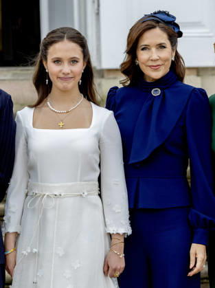 18-04-2026 Denmark Queen Mary attend the confirmation of Prince Vincent and Princess Josephine in Fredensborg Castle church in Denmark. Â  Copyright: xPPEx