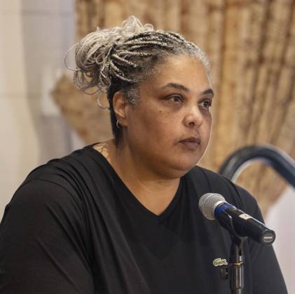 April 18, 2026 - Los Angeles, California, USA - ROXANE GAY speaks at the 2026 Los Angeles Times Festival of Books on the campus of the University of Southern California. Los Angeles USA - ZUMAce6_ 20260418_zaf_ce6_010 Copyright: xBrianxCahnx