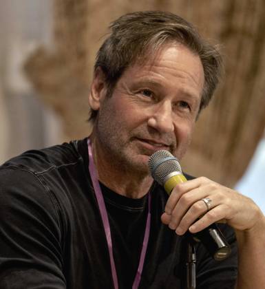 April 18, 2026 - Los Angeles, California, USA - DAVID DUCHOVNY speaks at the 2026 Los Angeles Times Festival of Books on the campus of the University of Southern California. Los Angeles USA - ZUMAce6_ 20260418_zaf_ce6_012 Copyright: xBrianxCahnx