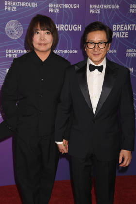 SANTA MONICA, CA - APRIL 18: Echo Quan and Ke Huy Quan at the 2026 Breakthrough Prize on April 18, 2026 at Barker Hangar in Santa Monica, California. Copyright: xJeffreyxMayer MediaPunchx