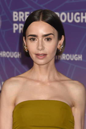 SANTA MONICA, CA - APRIL 18: Lily Collins at the 2026 Breakthrough Prize on April 18, 2026 at Barker Hangar in Santa Monica, California. Copyright: xJeffreyxMayer MediaPunchx