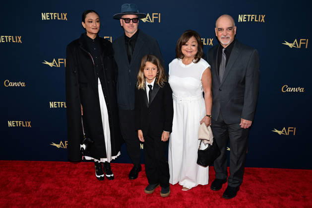 Autumn Durald Arkapaw, left, with family members attends the 51st American Film Institute (AFI) Life Achievement Award ceremony at The Dolby Theatre in the Hollywood section of Los Angeles on Saturday, April 18, 2026. Hollywood legends gathered Saturday at the gala tribute to Eddie Murphy in celebration of his five-decade career.  LAP2026041817 JOHNxMCCOY