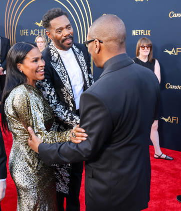 April 18, 2026, Hollywood, California, USA: American and Canadian Born Comic Actor MIKE MYERS (62), of Austin Powers fame; American Actresss NIA LONG (65); American Actor Coleman Domingo (56); and American Actor and Comedian EDDIE MURPHY (65) are on the Red Carpet together before Murphy receives the American Film InstituteÃ¢â‚¬â ¢s (AFI) Life Time Achievement Award on April 18, 2026 in Hollywood, California at the Dolby Theater, Los Angeles. Hollywood USA - ZUMAk144 20260418_znp_k144_033 Copyright: xAmyxKatzx