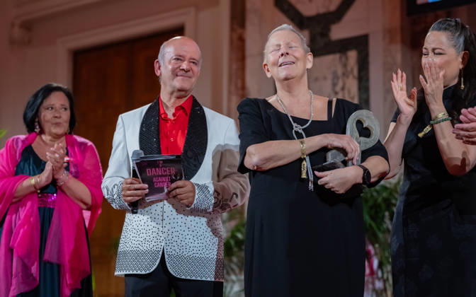 20260418 19. DAC Dancer against Cancer Ball WIEN, OESTERREICH - 18. APRIL: Geschaeftsfuehrerin der oesterreichischen Krebshilfe und Projektleiterin der -Pink Ribbon- Aktion Doris Kiefhaber, Musiker, Entertainer und Host des Abends Andy Lee Lang, Fachaerztin, ehemalige Gesundheits- und Familienministerin, MAYAID Preistraegin 2026 und Testimonial des Kalenders Andrea Kdolsky und Martial-Arts-Ikone Bruce Lees Tochter, Schauspielerin, Bruce Lee Family Companies CEO, Vorsitzende des Verwaltungsrates der Bruce Lee Foundation und Stargast des Balls Shannon Lee waehrend der Preisverleihung des MyAid Awards 2026 anlaesslich des 19. DaC Dancer against Cancer Galaballs in der Wiener Hofburg am 18. April 2026 in Wien, Oesterreich. 260418_SEPA_17_098 Copyright: xIsabellexOuvrardx SEPAxMedia