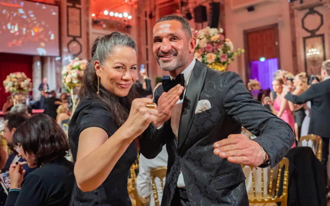 20260418 19. DAC Dancer against Cancer Ball WIEN, OESTERREICH - 18. APRIL: Martial-Arts-Ikone Bruce Lees Tochter, Schauspielerin, Bruce Lee Family Companies CEO, Vorsitzende des Verwaltungsrates der Bruce Lee Foundation und Stargast des Balls Shannon Lee und Welt- und Europameister Thaiboxer und Trainer bei der Team Merza Academy Kampfsport-Legende Fadi Merza waehrend des des 19. DaC Dancer against Cancer Galaballs in der Wiener Hofburg am 18. April 2026 in Wien, Oesterreich. 260418_SEPA_17_154 Copyright: xIsabellexOuvrardx SEPAxMedia
