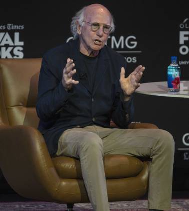 April 19, 2026 - Los Angeles, California, USA - LARRY DAVID speaks at the 2026 Los Angeles Times Festival of Books on the campus of the University of Southern California. Los Angeles USA  - ZUMAce6_ 20260419_zaf_ce6_019 Copyright: xBrianxCahnx