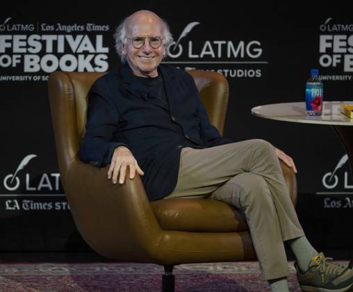 April 19, 2026 - Los Angeles, California, USA - LARRY DAVID speaks at the 2026 Los Angeles Times Festival of Books on the campus of the University of Southern California. Los Angeles USA  - ZUMAce6_ 20260419_zaf_ce6_026 Copyright: xBrianxCahnx