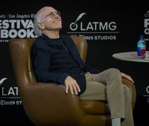 April 19, 2026 - Los Angeles, California, USA - LARRY DAVID speaks at the 2026 Los Angeles Times Festival of Books on the campus of the University of Southern California. Los Angeles USA - ZUMAce6_ 20260419_zaf_ce6_016 Copyright: xBrianxCahnx