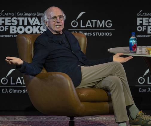 April 19, 2026 - Los Angeles, California, USA - LARRY DAVID speaks at the 2026 Los Angeles Times Festival of Books on the campus of the University of Southern California. Los Angeles USA - ZUMAce6_ 20260419_zaf_ce6_022 Copyright: xBrianxCahnx