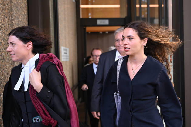 REBEL WILSON COURT, Charlotte MacInnes (right) leaves the Federal Court of Australia during the lunch break in Sydney, Monday, April 20, 2026. ( NO ARCHIVING SYDNEY NEW SOUTH WALES AUSTRALIA  Copyright: xDEANxLEWINSx 20260420166040365420