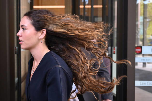REBEL WILSON COURT, Charlotte MacInnes leaves the Federal Court of Australia during the lunch break in Sydney, Monday, April 20, 2026. ( NO ARCHIVING SYDNEY NEW SOUTH WALES AUSTRALIA  Copyright: xDEANxLEWINSx 20260420170689674410