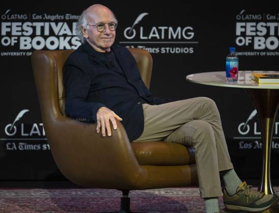 April 19, 2026 - Los Angeles, California, USA - LARRY DAVID speaks at the 2026 Los Angeles Times Festival of Books on the campus of the University of Southern California. Los Angeles USA - ZUMAce6_ 20260419_zaf_ce6_025 Copyright: xBrianxCahnx