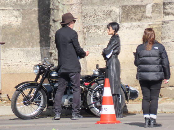 Wednesday Filming - Paris Director Tim Burton, Jenna Ortega and Fred Armisen seen during the filming of Wednesday Season 3 directed by Tim Burton in Paris, France on April 20, 2026. Photo by ABACAPRESS.COM Paris France  Copyright: xABACAx