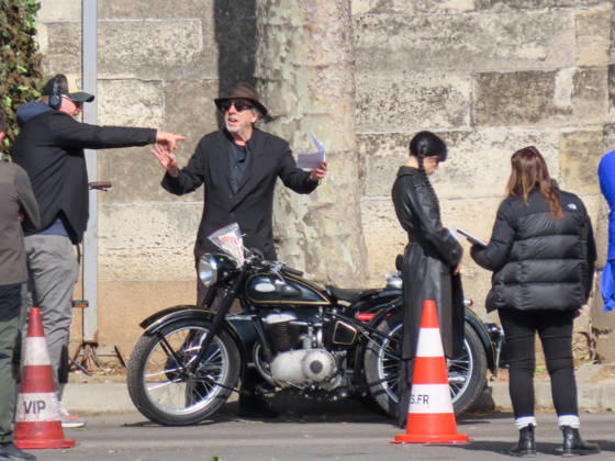 Wednesday Filming - Paris Director Tim Burton, Jenna Ortega and Fred Armisen seen during the filming of Wednesday Season 3 directed by Tim Burton in Paris, France on April 20, 2026. Photo by ABACAPRESS.COM Paris France  Copyright: xABACAx