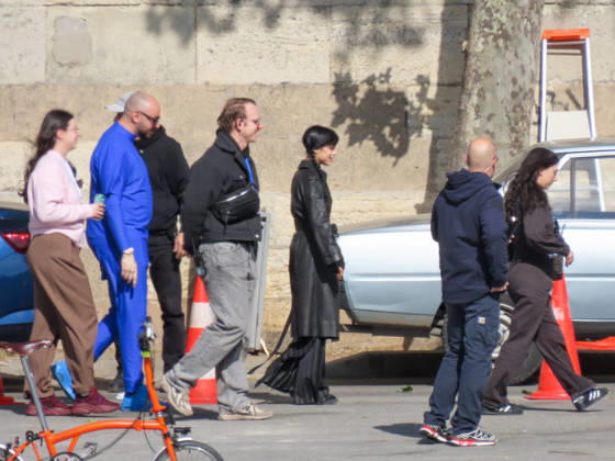 Wednesday Filming - Paris Director Tim Burton, Jenna Ortega and Fred Armisen seen during the filming of Wednesday Season 3 directed by Tim Burton in Paris, France on April 20, 2026. Photo by ABACAPRESS.COM Paris France  Copyright: xABACAx