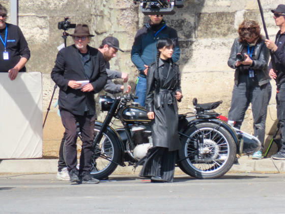Wednesday Filming - Paris Jenna Ortega and Director Tim Burton seen during the filming of Wednesday Season 3 directed by Tim Burton in Paris, France on April 20, 2026. Photo by ABACAPRESS.COM Paris Ile-de-France France  Copyright: xABACAx