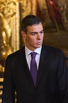 April 20, 2026, Madrid, Madrid, Spain: Pedro Sanchez, Prime Minister attends lunch to President of Portugal and wife at Royal Palace on April 20, 2026 in Madrid, Spain Madrid Spain  - ZUMAg15_ 20260420_zaf_g15_029 Copyright: xJackxAbuinx