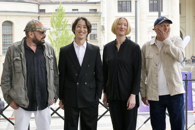 Marian Gold, Hayato Sumino, Joana Mallwitz und Joja Wendt beim Fototermin zum Classic Open Air 2026 auf dem Gendarmenmarkt. Berlin, 20.04.2026