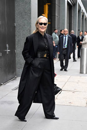 Meryl Streep spotted all smiles leaving GMA in NYC today Featuring: Meryl Streep Where: New York City, New York, United States When: 20 Apr 2026 Credit: Elder Ordonez INSTARimages EDITORIAL USE ONLY. NOT FOR USE BY NEWSPAPERS BASED IN THE UK. Copyright: xx instar55631069