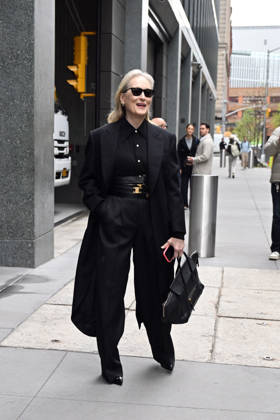 Meryl Streep spotted all smiles leaving GMA in NYC today Featuring: Meryl Streep Where: New York City, New York, United States When: 20 Apr 2026 Credit: Elder Ordonez INSTARimages EDITORIAL USE ONLY. NOT FOR USE BY NEWSPAPERS BASED IN THE UK. Copyright: xx instar55631071