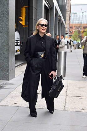 Meryl Streep spotted all smiles leaving GMA in NYC today Featuring: Meryl Streep Where: New York City, New York, United States When: 20 Apr 2026 Credit: Elder Ordonez INSTARimages EDITORIAL USE ONLY. NOT FOR USE BY NEWSPAPERS BASED IN THE UK. Copyright: xx instar55631073