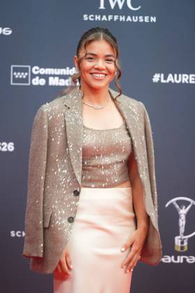 Italian tennis player Jasmine Paolini at photocall for Laureus awards 2026 in Madrid on Monday, 20 April 2026. Cordon Press 