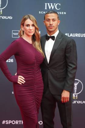 Thiago Alcantara and Julia Vigas at photocall for Laureus awards 2026 in Madrid on Monday, 20 April 2026. Cordon Press 