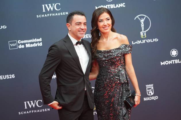 Xavi Hernandez and Nuria Cunillera at photocall for Laureus awards 2026 in Madrid on Monday, 20 April 2026. Cordon Press 