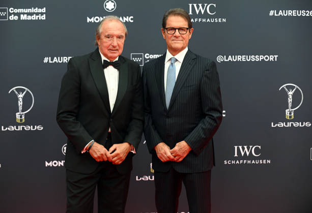 Laureus World Sports Awards 2026 Hugo Porta, former Argentine rugby player and Italian coach Fabio Capello during the gala of the Laureus World Sports Awards 2026 to be held at the Crystal Gallery of the Cibeles Palace, on April 20, 2026, in Madrid Spain Madrid once again becomes the epicenter of world sport by hosting, for the third consecutive year, the gala of the Laureus Awards SPORTS AWARDS José Madrid Madrid Madrid Espana  Copyright: xJosÃ xOlivax 7455647
