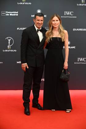 Laureus World Sports Awards 2026 Luis Figo and Helen Svedin during the Laureus World Sports Awards 2026 gala held at the Galería de Cristal del Palacio de Cibeles, on April 20, 2026, in Madrid Spain Madrid once again becomes the epicenter of world sport by hosting, for the third consecutive year, the Laureus Awards gala SPORTS AWARDS José Madrid Madrid Madrid Espana  Copyright: xJosÃ xOlivax 7455649