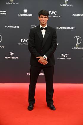 Laureus World Sports Awards 2026 Carlos Alcaraz during the gala of the Laureus World Sports Awards 2026 to be held at the Crystal Gallery of the Palacio de Cibeles, on April 20, 2026, in Madrid Spain Madrid once again becomes the epicenter of world sport by hosting, for the third consecutive year, the gala of the Laureus Awards SPORTS AWARDS José Madrid Madrid Madrid Spain  Copyright: xJosÃ xOlivax 7455655