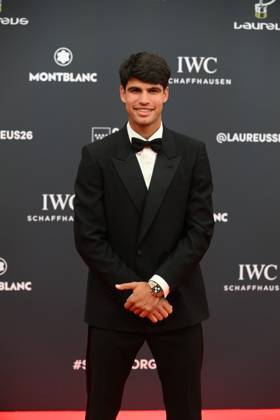 Laureus World Sports Awards 2026 Carlos Alcaraz during the gala of the Laureus World Sports Awards 2026 to be held at the Crystal Gallery of the Palacio de Cibeles, on April 20, 2026, in Madrid Spain Madrid once again becomes the epicenter of world sport by hosting, for the third consecutive year, the gala of the Laureus Awards SPORTS AWARDS José Madrid Madrid Madrid Spain  Copyright: xJosÃ xOlivax 7455656