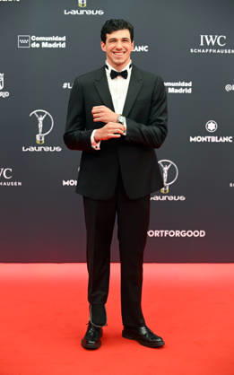 Laureus World Sports Awards 2026 Italian Paralympic swimmer Simone Barlaam during the 2026 Laureus World Sports Awards gala held at the Galería de Cristal del Palacio de Cibeles, on April 20, 2026, in Madrid Spain Madrid once again becomes the epicenter of world sport by hosting, for the third consecutive year, the Laureus Awards gala SPORTS AWARDS José Madrid Madrid Madrid Spain  Copyright: xJosÃ xOlivax 7455704