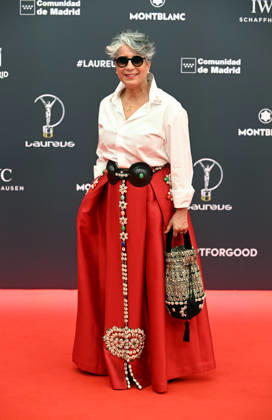 Laureus World Sports Awards 2026 Nawal El Moutawakel during the Laureus World Sports Awards 2026 gala held at the Galería de Cristal del Palacio de Cibeles, on April 20, 2026, in Madrid Spain Madrid once again becomes the epicenter of world sport by hosting, for the third consecutive year, the Laureus Awards gala SPORTS AWARDS José Madrid Madrid Madrid Espana  Copyright: xJosÃ xOlivax 7455744