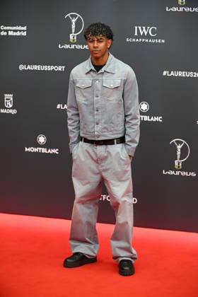 Laureus World Sports Awards 2026 Lamine Yamal during the 2026 Laureus World Sports Awards Gala held at the Galería de Cristal del Palacio de Cibeles on April 20, 2026, in Madrid Spain Madrid once again becomes the epicenter of world sport by hosting, for the third consecutive year, the Laureus Awards Gala SPORTS AWARDS José Madrid Madrid Madrid Spain  Copyright: xJosÃ xOlivax 7455768