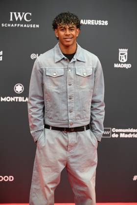 Laureus World Sports Awards 2026 Lamine Yamal during the 2026 Laureus World Sports Awards Gala held at the Galería de Cristal del Palacio de Cibeles on April 20, 2026, in Madrid Spain Madrid once again becomes the epicenter of world sport by hosting, for the third consecutive year, the Laureus Awards Gala SPORTS AWARDS José Madrid Madrid Madrid Spain  Copyright: xJosÃ xOlivax 7455771