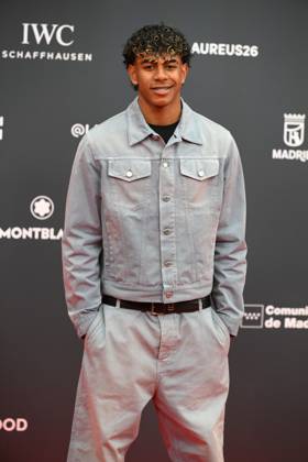Laureus World Sports Awards 2026 Lamine Yamal during the 2026 Laureus World Sports Awards Gala held at the Galería de Cristal del Palacio de Cibeles on April 20, 2026, in Madrid Spain Madrid once again becomes the epicenter of world sport by hosting, for the third consecutive year, the Laureus Awards Gala SPORTS AWARDS José Madrid Madrid Madrid Spain  Copyright: xJosÃ xOlivax 7455772