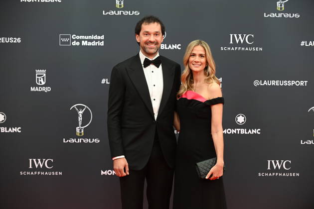 Laureus World Sports Awards 2026 Jorge Garbajosa and his wife, Alejandra Domínguez, during the gala of the Laureus World Sports Awards 2026 held at the Crystal Gallery of the Cibeles Palace, on April 20, 2026, in Madrid Spain Madrid once again becomes the epicenter of world sport by hosting, for the third consecutive year, the Laureus Awards gala SPORTS AWARDS José Madrid Madrid Madrid Espana  Copyright: xJosÃ xOlivax 7455788