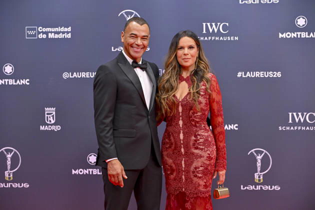 April 20, 2026, Madrid, Madrid, Spain: Marcos Evangelista de Moraes, CAFU and his wife MARIAH MORAIS poses at the Laureus World Sports Awards Madrid 2026 at GaleroÂ¼Ã‚Â­a de Cristal on April 20, 2026 in Madrid, Spain. Madrid Spain  - ZUMAc312 20260420_zsp_c312_146 Copyright: xOscarxManuelxSanchezx