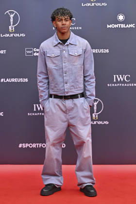 April 20, 2026, Madrid, Madrid, Spain: LAMINE YAMAL, Spanish soccer player poses at the Laureus World Sports Awards Madrid 2026 at GaleroÂ¼Ã‚Â­a de Cristal on April 20, 2026 in Madrid, Spain. Madrid Spain  - ZUMAc312 20260420_zsp_c312_142 Copyright: xOscarxManuelxSanchezx