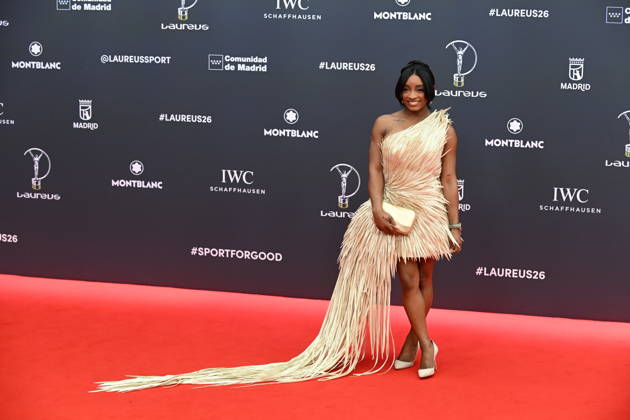 Laureus World Sports Awards 2026 Simone Biles during the gala of the Laureus World Sports Awards 2026 held at the Crystal Gallery of the Cibeles Palace, on April 20, 2026, in Madrid Spain Madrid once again becomes the epicenter of world sport by hosting, for the third consecutive year, the gala of the Laureus Awards SPORT AWARDS José Madrid Madrid Madrid Espana  Copyright: xJosÃ xOlivax 7455824