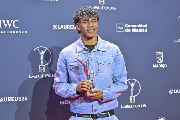April 20, 2026, Madrid, Madrid, Spain: LAMINE YAMAL receives the Laureus World Young Sportsman of the Year Award poses at the Laureus World Sports Awards Madrid 2026 at GaleroÂ¼Ã‚Â­a de Cristal on April 20, 2026 in Madrid, Spain. Madrid Spain  - ZUMAc312 20260420_zsp_c312_165 Copyright: xOscarxManuelxSanchezx