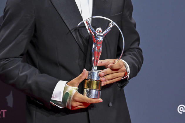 April 20, 2026, Madrid, Madrid, Spain: CARLOS ALCARAZ is the Laureus World Sportsman of the Year poses at the Laureus World Sports Awards Madrid 2026 at GaleroÂ¼Ã‚Â­a de Cristal on April 20, 2026 in Madrid, Spain. Madrid Spain  - ZUMAc312 20260420_zsp_c312_189 Copyright: xOscarxManuelxSanchezx